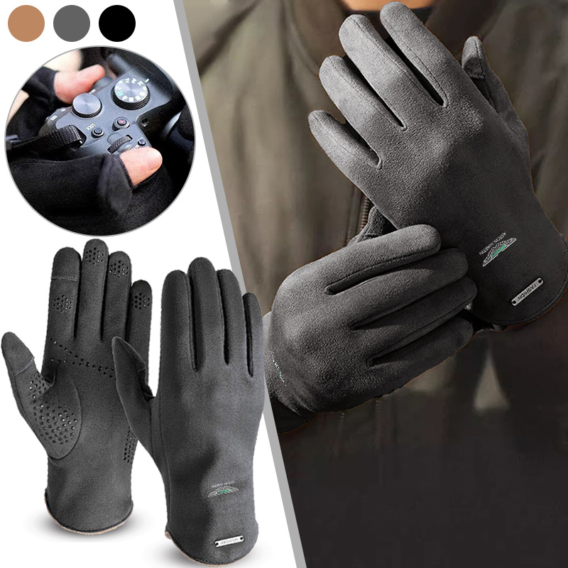 Touch Screen Gloves - 1쌍 오토바이 야외용 두꺼운 방풍 터치스크린