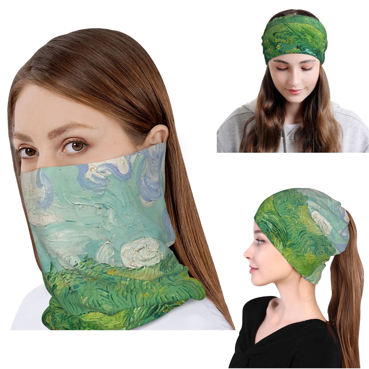 Knit Beanie Hat Warm - 녹색 밀밭, 오베르, 빈센트 반 고흐