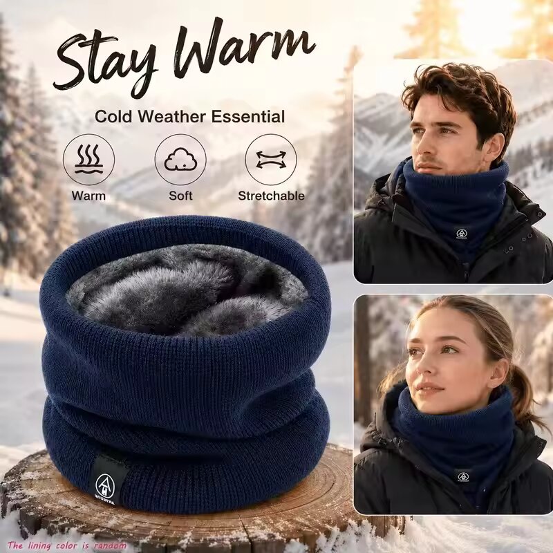 겨울용 따뜻한 니트 넥 스카프 (여성용, 남성용) 플러 - Wool Scarf Men 리뷰 및 가격