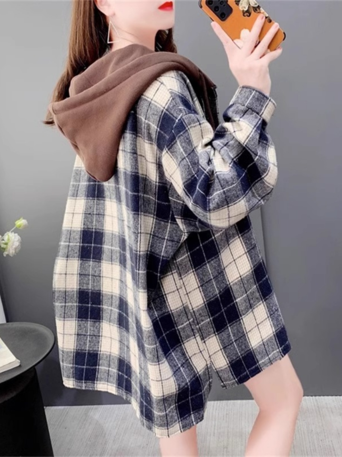여성용 오버사이즈 체크 플란넬 셔츠 재킷 가을 겨울 따 - Flannel Shirt Lined 리뷰 및 가격