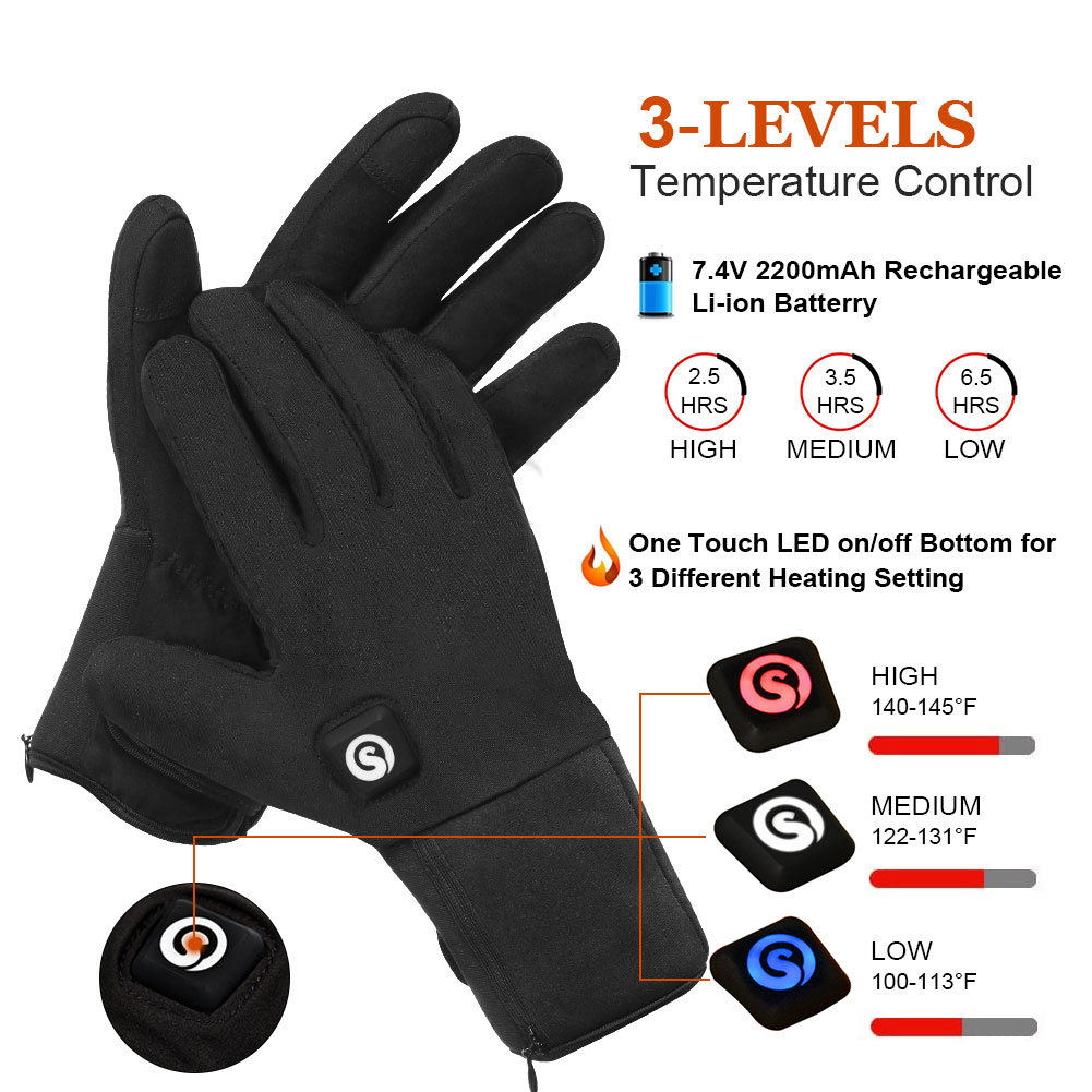 배터리가 있는 전기 온열 장갑, 손 따뜻한 난방 장갑, - Touch Screen Gloves 리뷰 및 가격