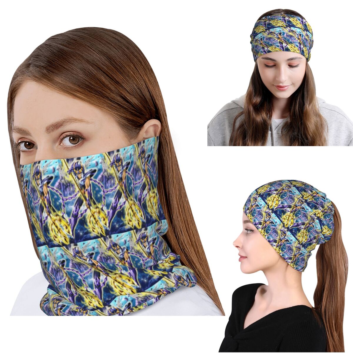 애니메이션 조디악 피닉스 이키 반다나 넥 게이터 랩 스 - Knit Beanie Hat Warm 리뷰 및 가격