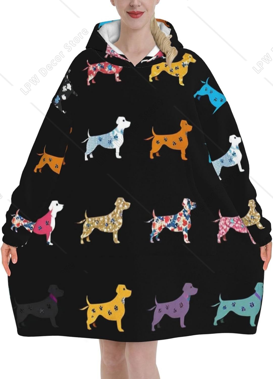 재미있는 닥스훈트 강아지용 웨어러블 블랭킷 후디 장식용 - Sherpa Hoodie Fleece 리뷰 및 가격