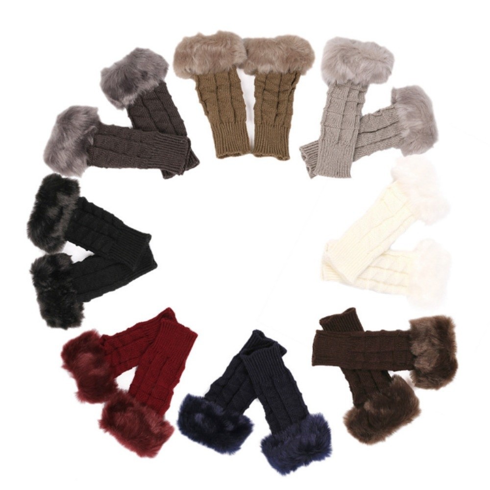 새로운 인조 모피 반 손가락 장갑 탄력 있는 커프 따뜻 - Touch Screen Gloves 리뷰 및 가격