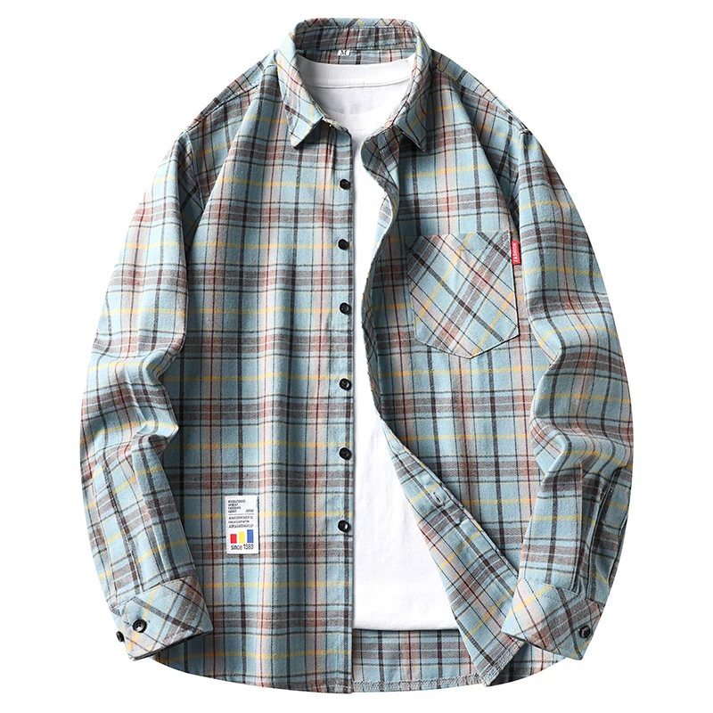남성 캐주얼 플래드 그리드 플란넬 버튼 셔츠 턴다운 칼 - Flannel Shirt Lined 리뷰 및 가격