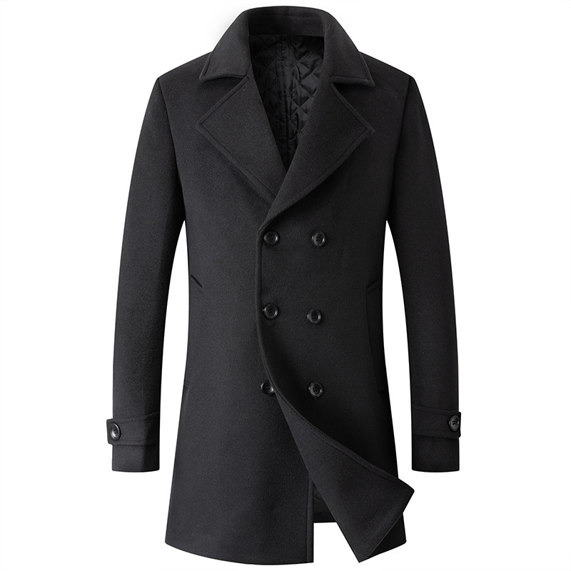 남성용 더블 브레스트 코트, 피코트 울 재킷, 롱 라펠 - Wool Coat Peacoat 리뷰 및 가격